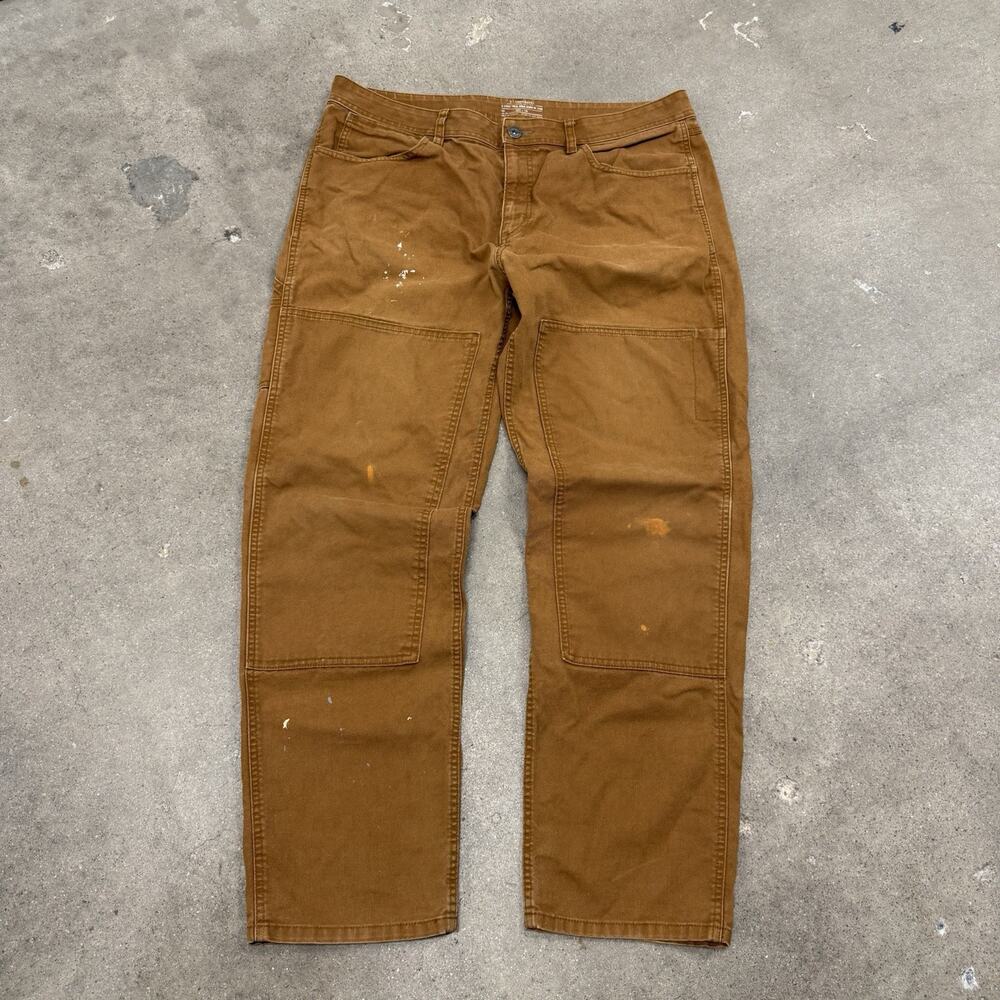 REI Trailsmith Double Knee Paint Pants Mens 38x30 Tan Canvas Carpenter Workwear